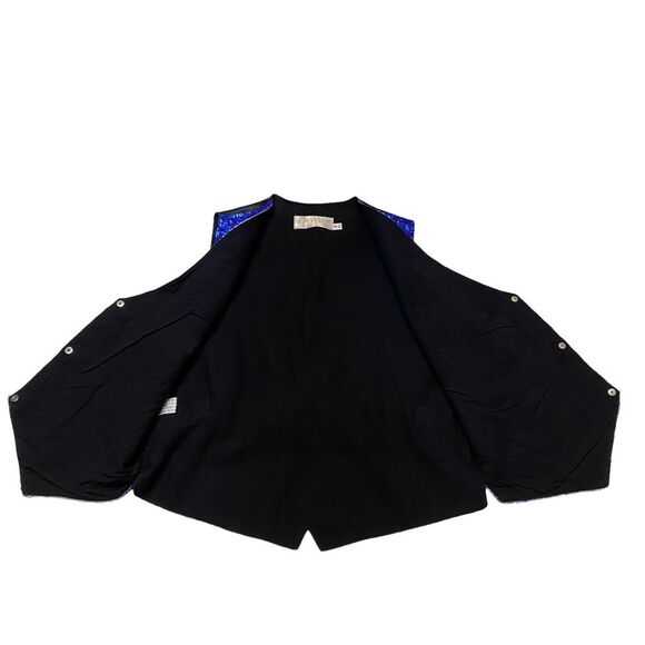 Vintage SAVVY Handcrafted Heavily Sequined Beaded Praying Angels Doves Vest Sz S - Picture 8 of 14